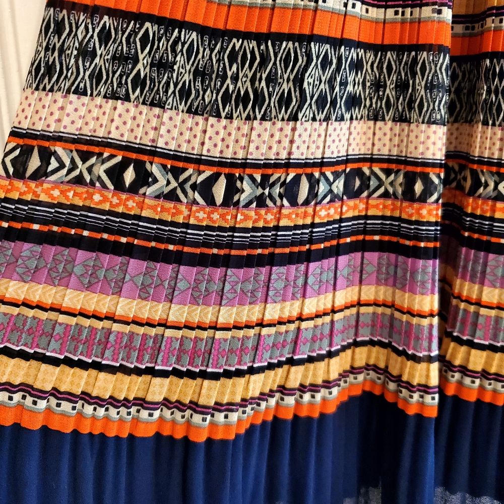 Double Zero Multicolor Striped Backless Dress - image 2